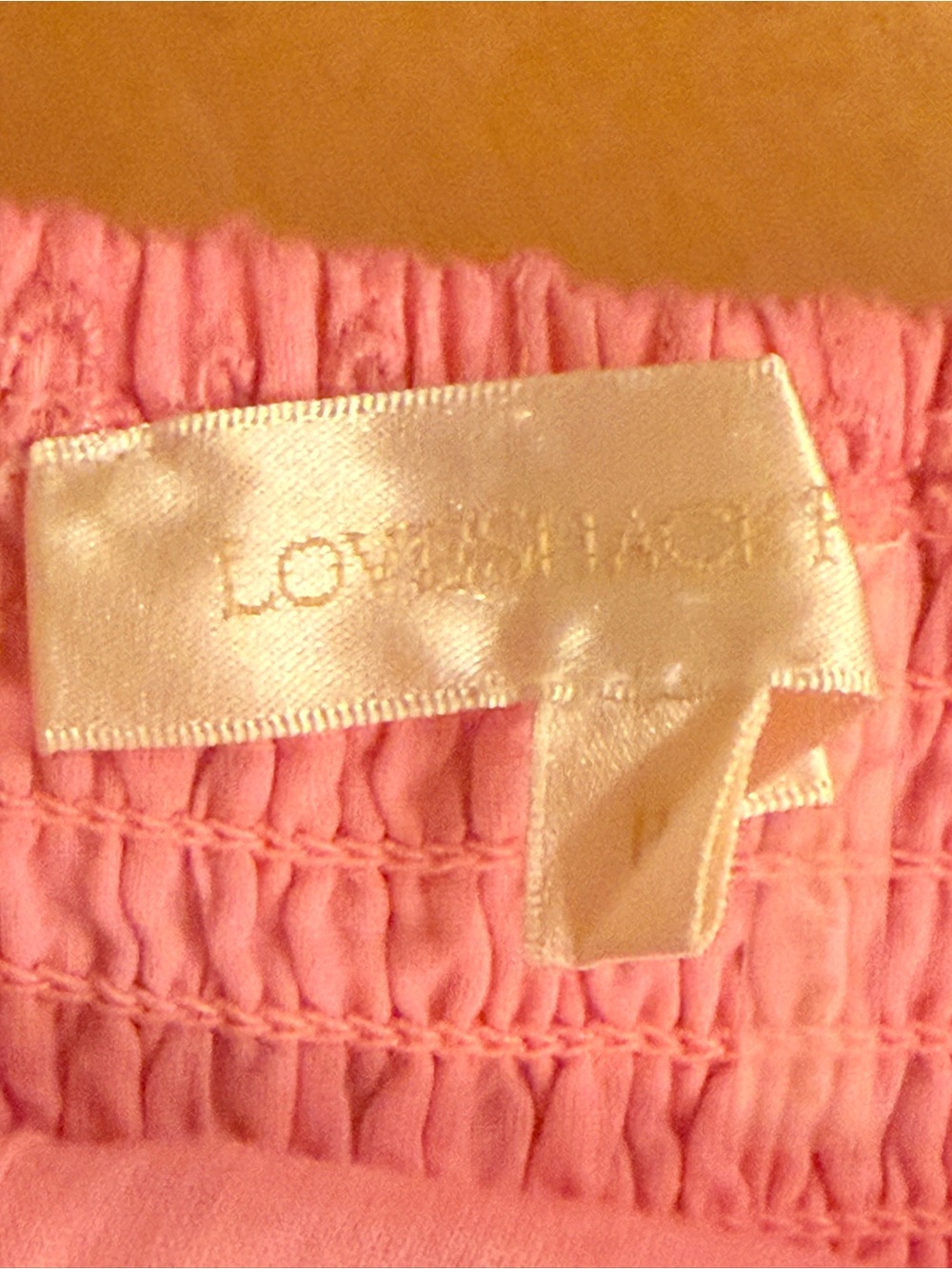 LoveshackFancy Altima Dress in Pink Eyelet Floral Sweetheart Neckline - Picture 5 of 5